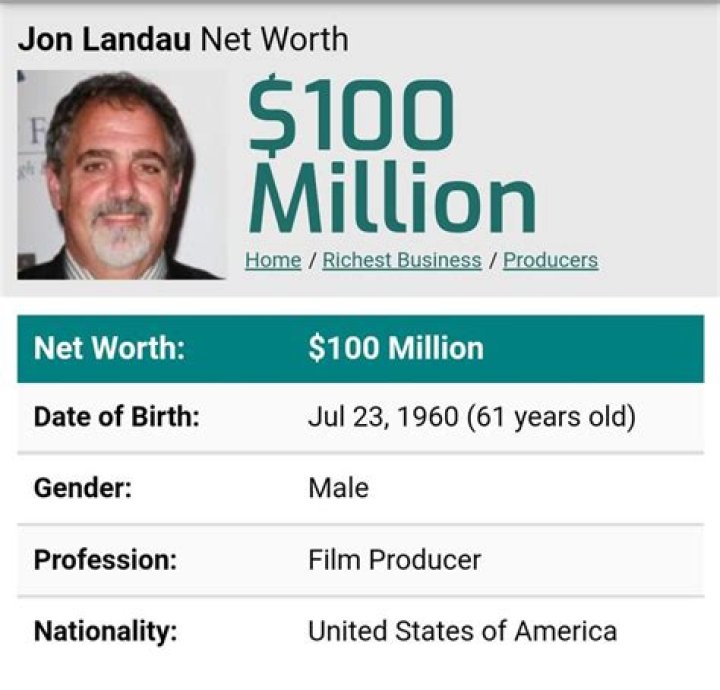 Jon Landau Net Worth, Income, Salary, Earnings, Biography